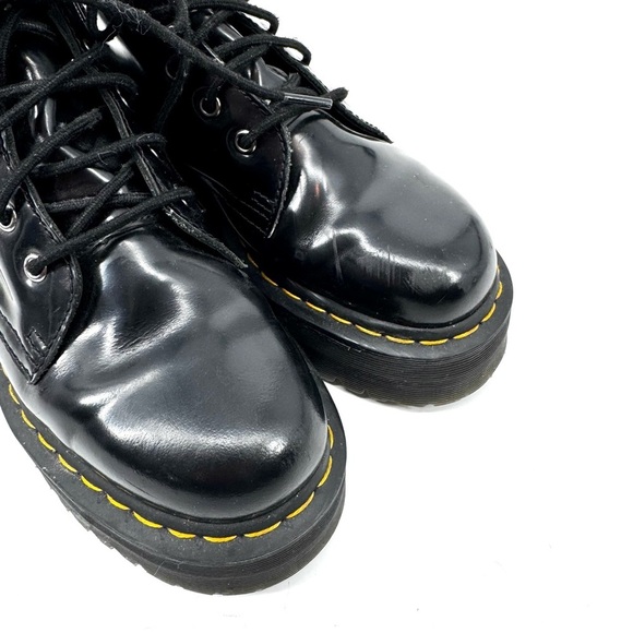 DR. MARTENS Jadon Platform Patent Lamper Leather Combat Boots - Picture 3 of 9